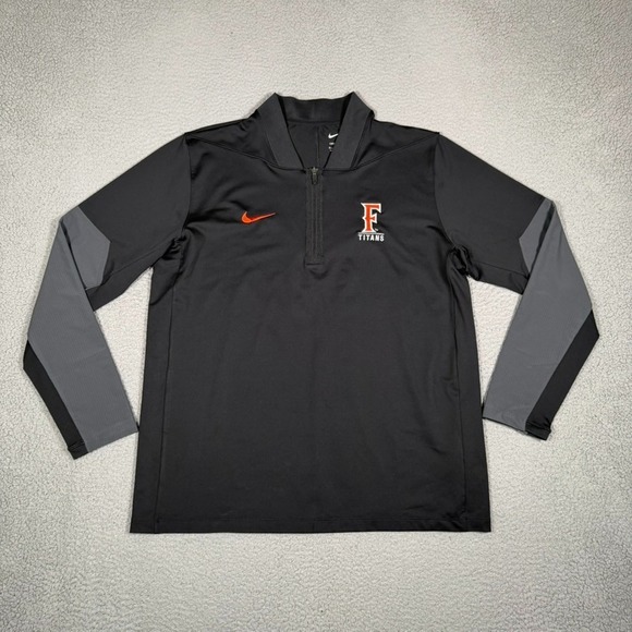 Nike Other - Nike Shirt Mens XL Black 1/4 Zip Pullover Performance Stretch Casual Preppy Logo